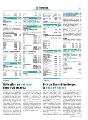 Prix du Blanc-Bleu Belge:le veau en hausse Prix du Blanc-Bleu Belge:le veau en hausse