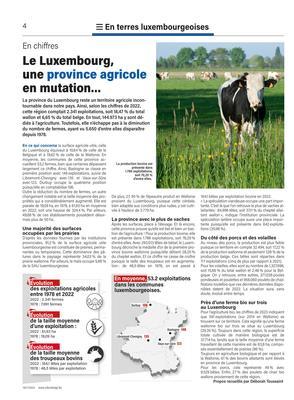 Le Luxembourg, une province agricoleen mutation… Le Luxembourg, une province agricoleen mutation…