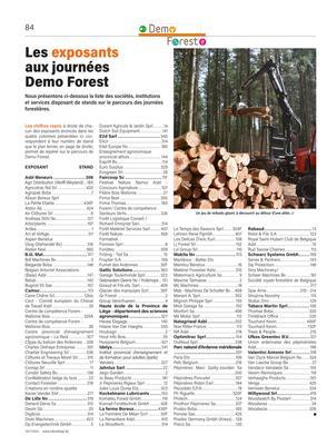 Les exposants aux journées Demo Forest Les exposants aux journées Demo Forest