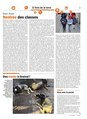 Rentrée des classes Rentrée des classes
