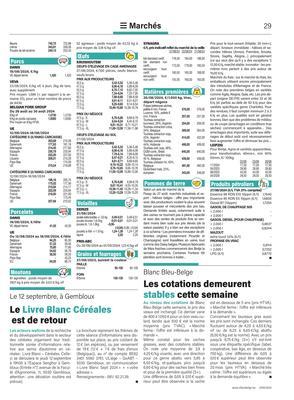 Le Livre Blanc Céréalesest de retour