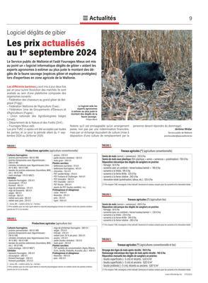 Les prix actualisés au 1er septembre 2024 Les prix actualisés au 1er septembre 2024