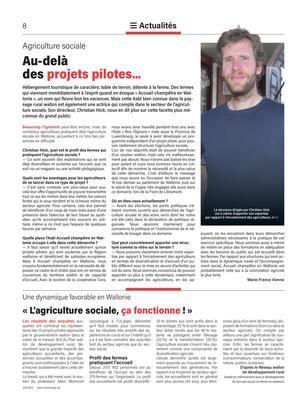 «L’agriculture sociale, ça fonctionne!» «L’agriculture sociale, ça fonctionne!»
