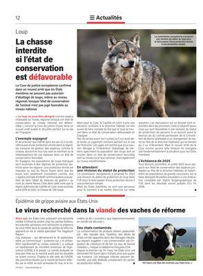La chasse interditesi l’état de conservation est défavorable La chasse interditesi l’état de conservation est défavorable