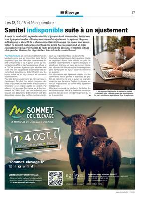 Sanitel indisponible suite à un ajustement Sanitel indisponible suite à un ajustement