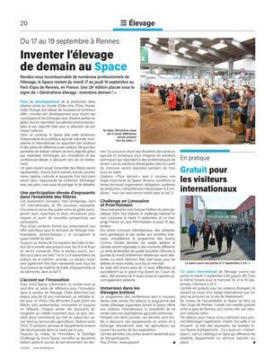Inventer l’élevage de demain au Space Inventer l’élevage de demain au Space