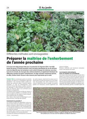 Préparer la maîtrise de l’enherbementde l’année prochaine