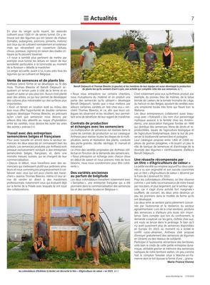 «Nous jouons un rôle dans la résilienceet l’autonomie alimentaire de notre pays» «Nous jouons un rôle dans la résilienceet l’autonomie alimentaire de notre pays»