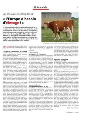 «L’Europe a besoin d’élevage!» «L’Europe a besoin d’élevage!»