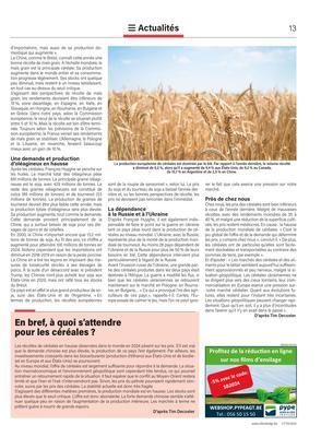 En bref, à quoi s’attendre pour les céréales? En bref, à quoi s’attendre pour les céréales?
