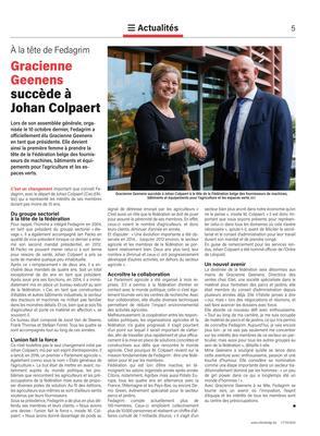 Gracienne Geenenssuccède àJohan Colpaert