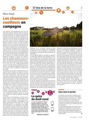 Les chasseurs-cueilleurs en campagne Les chasseurs-cueilleurs en campagne
