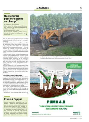 Quel engrais peut être stocké au champ?