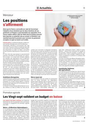 Les positionss’affirment Les positionss’affirment