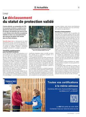 Ledéclassementdu statut de protection validé