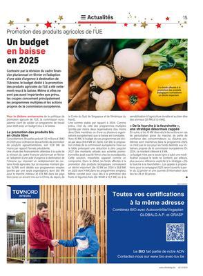 Un budget en baisse en 2025 Un budget en baisse en 2025