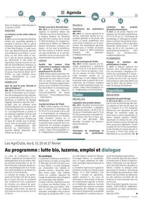 Au programme: lutte bio, luzerne, emploi et dialogue