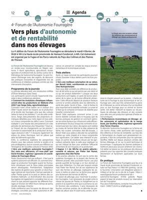 Vers plus d’autonomie et de rentabilité dans nos élevages Vers plus d’autonomie et de rentabilité dans nos élevages