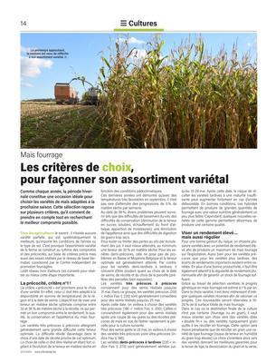 Les critères de choix, pour façonner son assortiment variétal Les critères de choix, pour façonner son assortiment variétal
