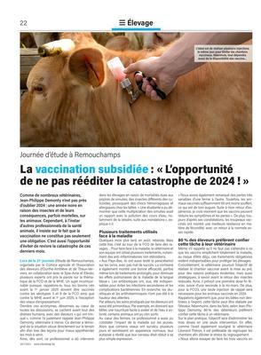 La vaccination subsidiée: «L’opportunité de ne pas rééditer la catastrophe de 2024!» La vaccination subsidiée: «L’opportunité de ne pas rééditer la catastrophe de 2024!»