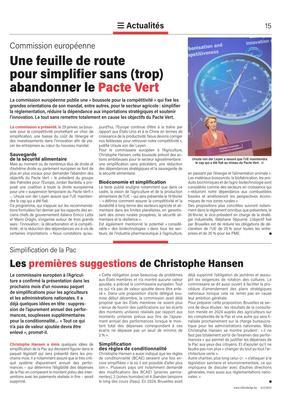 Une feuille de route pour simplifier sans (trop)abandonner le Pacte Vert Une feuille de route pour simplifier sans (trop)abandonner le Pacte Vert