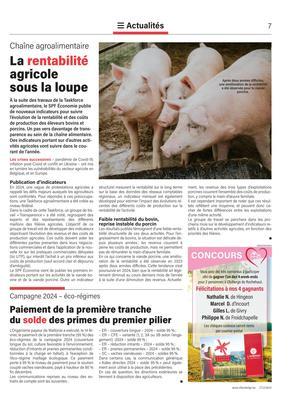 La rentabilité agricole sous la loupe La rentabilité agricole sous la loupe