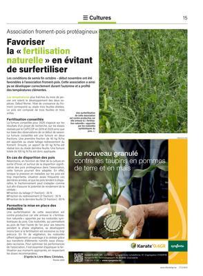 Favoriser la «fertilisation naturelle» en évitant de surfertiliser