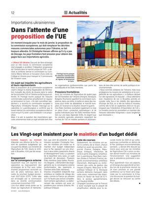 Dans l’attente d’une proposition de l’UE Dans l’attente d’une proposition de l’UE