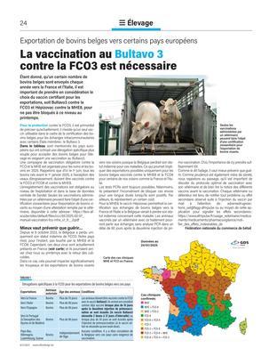 La vaccination au Bultavo 3contre la FCO3 est nécessaire La vaccination au Bultavo 3contre la FCO3 est nécessaire
