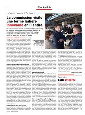 La commission visite une ferme laitièreinnovante en Flandre La commission visite une ferme laitièreinnovante en Flandre