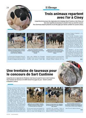 Trois animaux repartent avec l’or à Ciney Trois animaux repartent avec l’or à Ciney