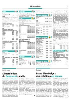 Blanc Bleu Belge : des cotations en hausse Blanc Bleu Belge : des cotations en hausse