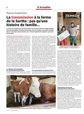 La transmission à la ferme de la Sarthe: pas qu’unehistoire de famille… La transmission à la ferme de la Sarthe: pas qu’unehistoire de famille…