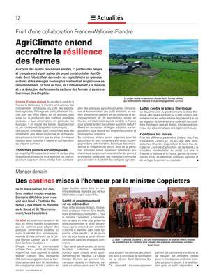 Des cantines mises à l’honneur par le ministre Coppieters Des cantines mises à l’honneur par le ministre Coppieters
