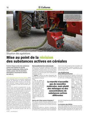 Mise au point de la révisiondes substances actives en céréales