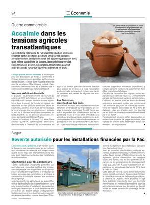 Revente autorisée pour les installations financées par la Pac Revente autorisée pour les installations financées par la Pac