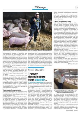 Trouver des naisseurs et un abattoir… Trouver des naisseurs et un abattoir…