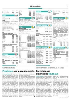 Forte hausse du prix des taureaux Forte hausse du prix des taureaux