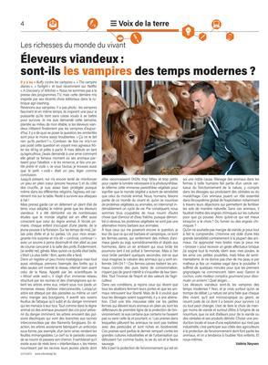 Éleveurs viandeux:sont-ils les vampires des temps modernes?