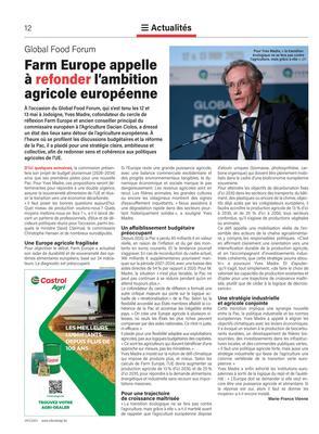 Farm Europe appelle à refonder l’ambition agricole européenne Farm Europe appelle à refonder l’ambition agricole européenne
