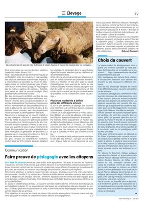 Pâturage ovin des couverts d’interculture:une collaboration «gagnant-gagnant» Pâturage ovin des couverts d’interculture:une collaboration «gagnant-gagnant»