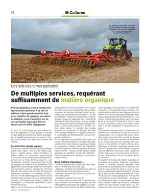 De multiples services, requérantsuffisamment de matière organique De multiples services, requérantsuffisamment de matière organique