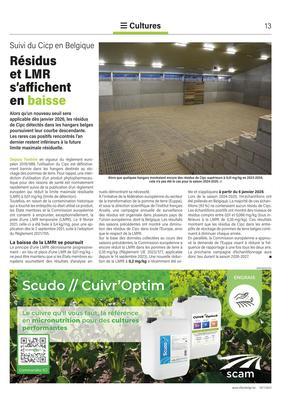 Résidus et LMRs’affichent en baisse Résidus et LMRs’affichent en baisse