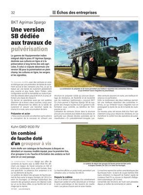 Un combinéde fauche dotéd’un groupeur à vis Un combinéde fauche dotéd’un groupeur à vis