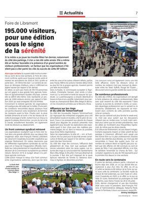 195.000 visiteurs, pour une édition sous le signede la sérénité 195.000 visiteurs, pour une édition sous le signede la sérénité