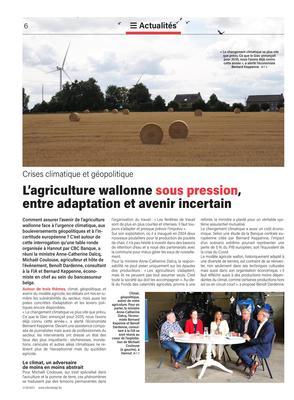 L’agriculture wallonne sous pression,entre adaptation et avenir incertain