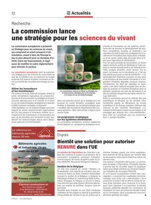 Bientôt une solution pour autoriser RENURE dans l’UE Bientôt une solution pour autoriser RENURE dans l’UE