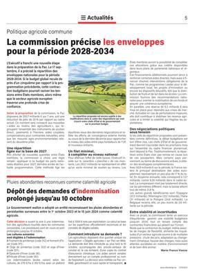 La commission précise les enveloppespour la période 2028-2034