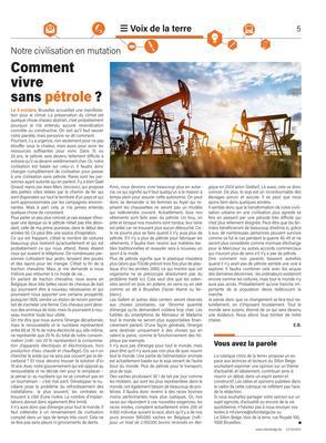 Comment vivresans pétrole?