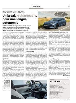 Un break rechargeable, pour une longue autonomie